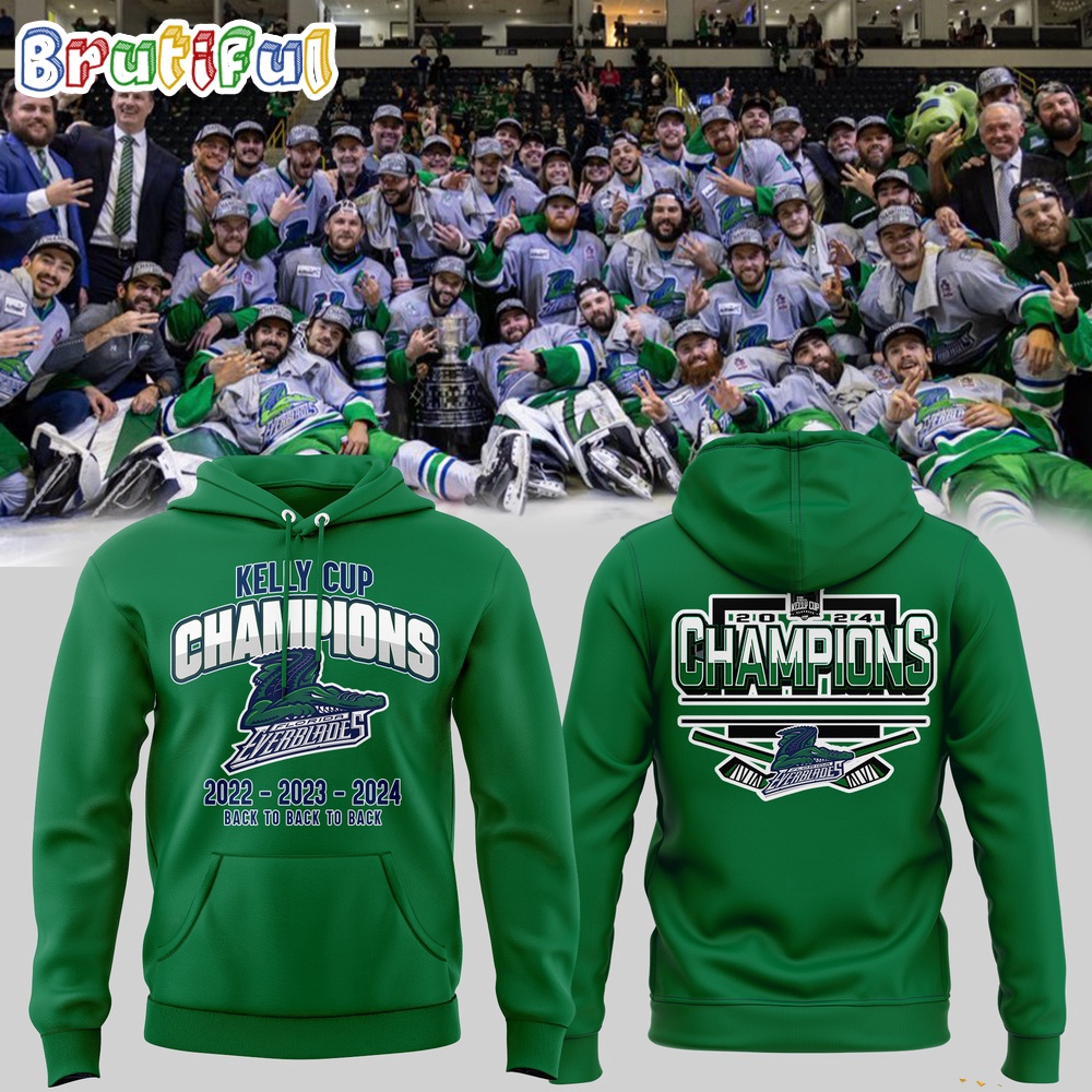 Florida Everblades 2024 Kelly Cup Champions Hoodie Shirt