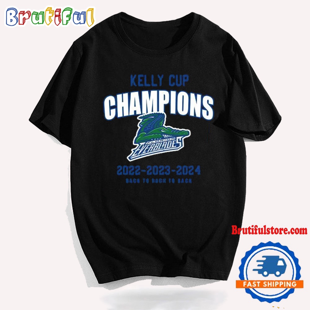 Florida Everblades Kelly Cup Champions 2024 Back To Back T Shirt
