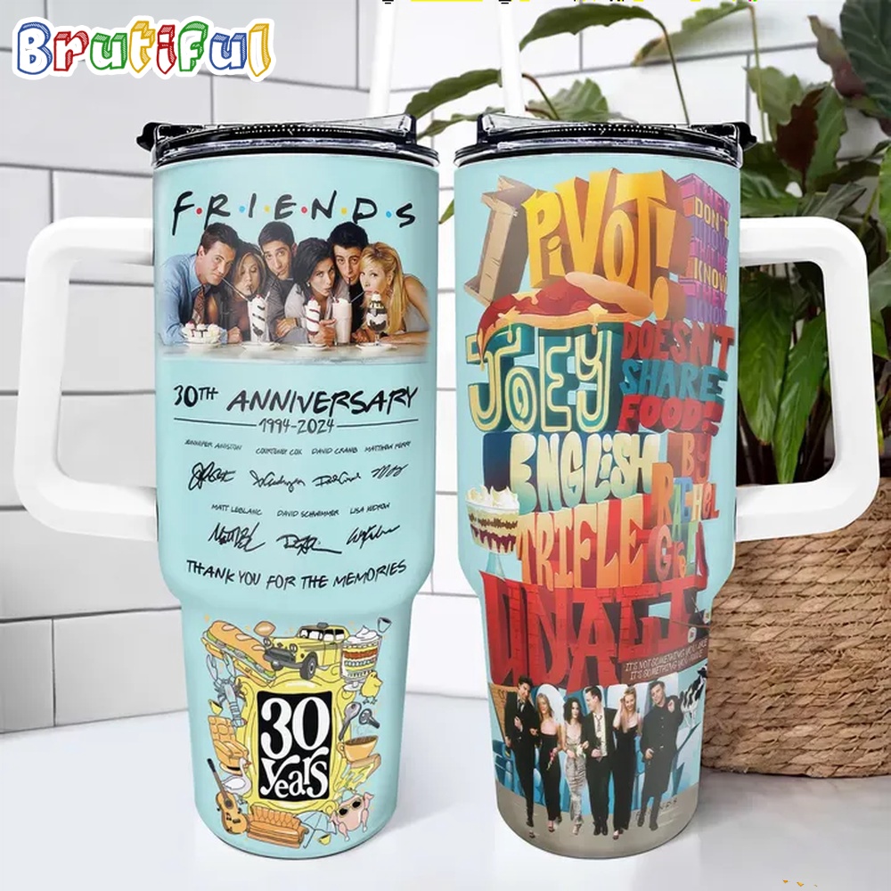 Friends 30th Anniversary Signature Stanley Tumbler Cup 40Oz