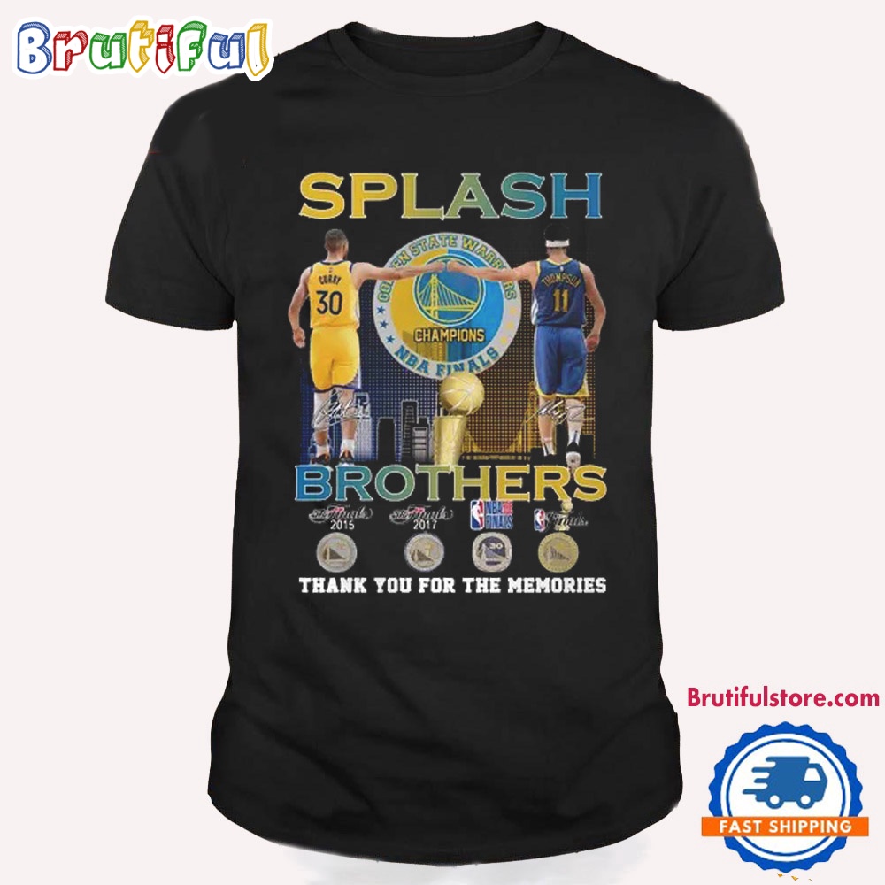 Golden State Warriors Splash Brothers Thank You For The Memories TShirt