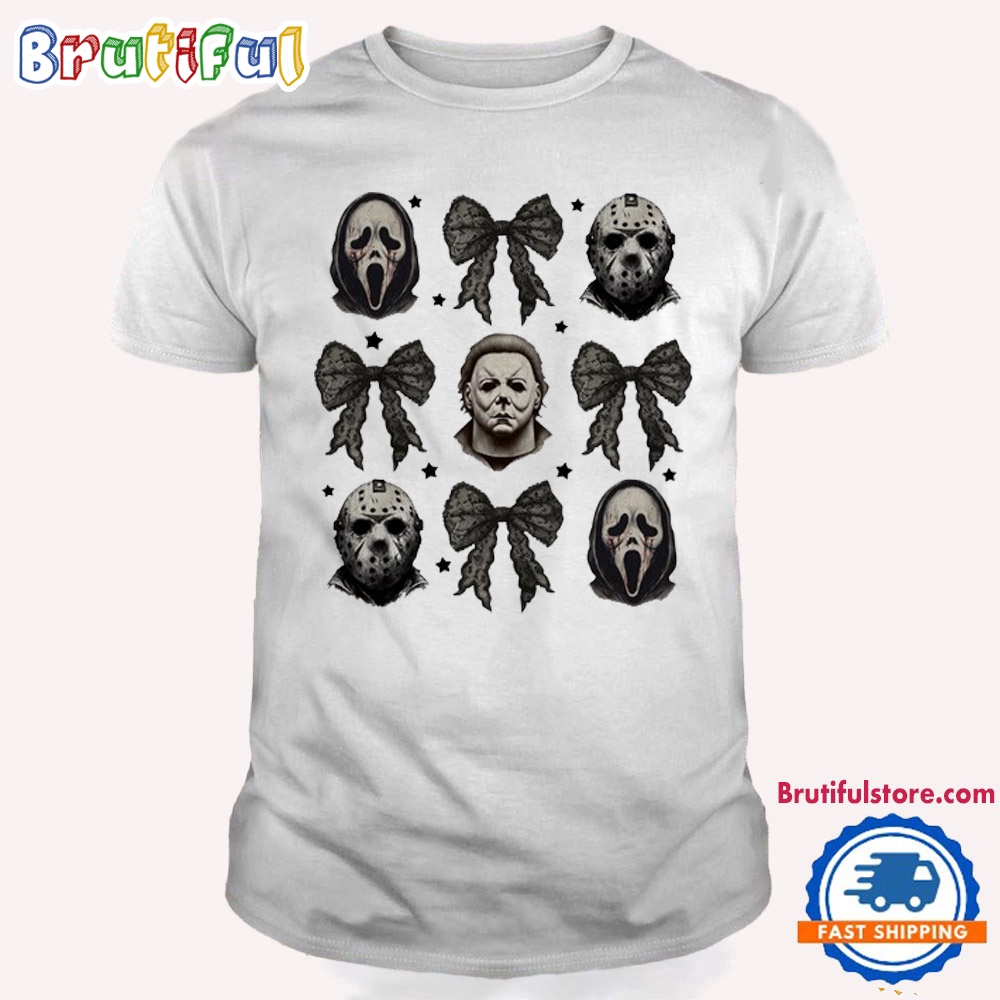 Horror Characters Jason Voorhees Coquette Bow T Shirt