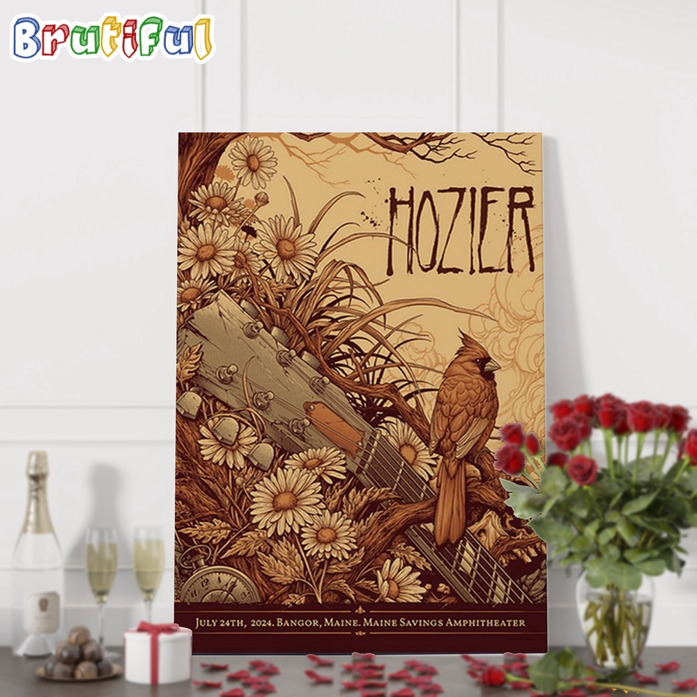 Hozier July 24 2024 Maine Savings Amphitheater Bangor ME Wall Art Poster Canvas