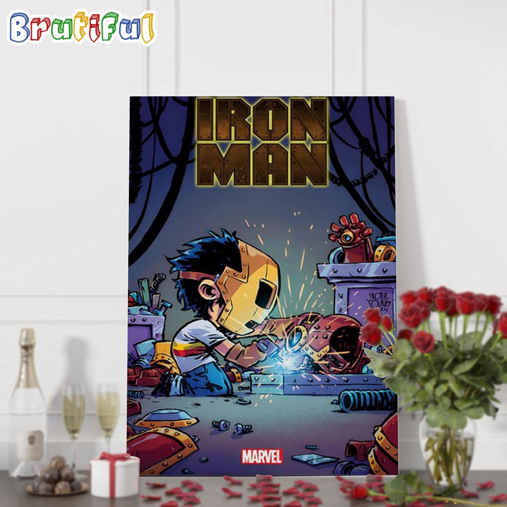 Iron Man Skottie Young 2024 Wall Art Poster Canvas