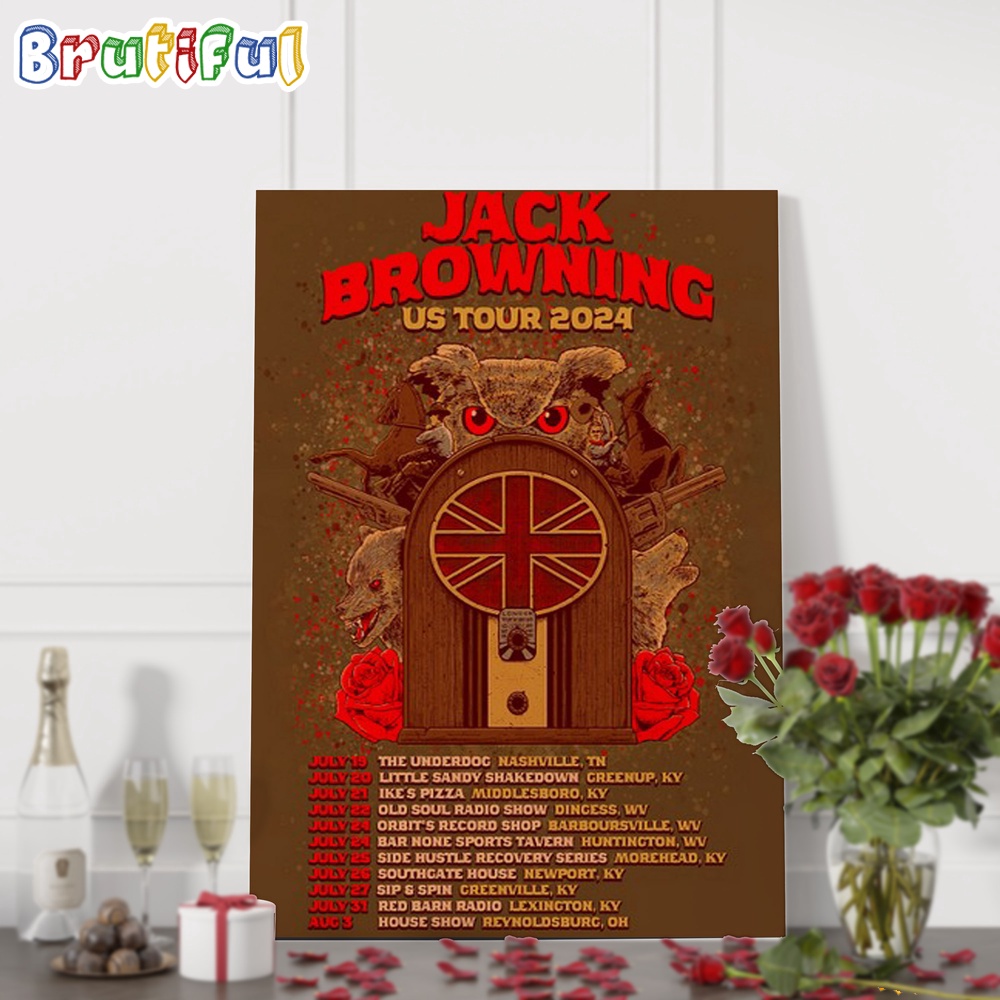 Jack Browning US Tour 2024 Wall Art Poster Canvas
