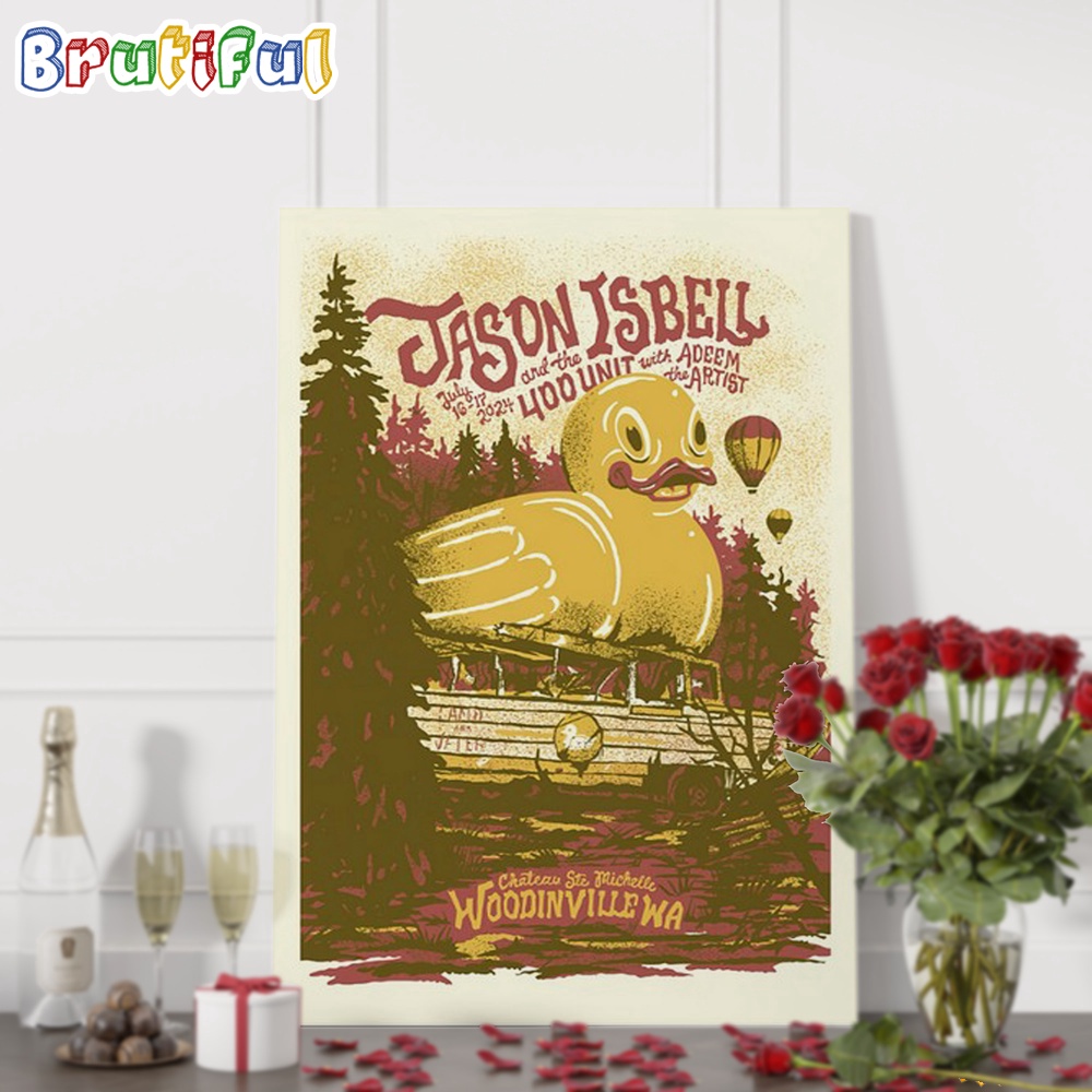 Jason Isbell And The 400 Unit July 16 17 2024 Tour Chateau Ste Michelle Woodinville WA Poster Canvas