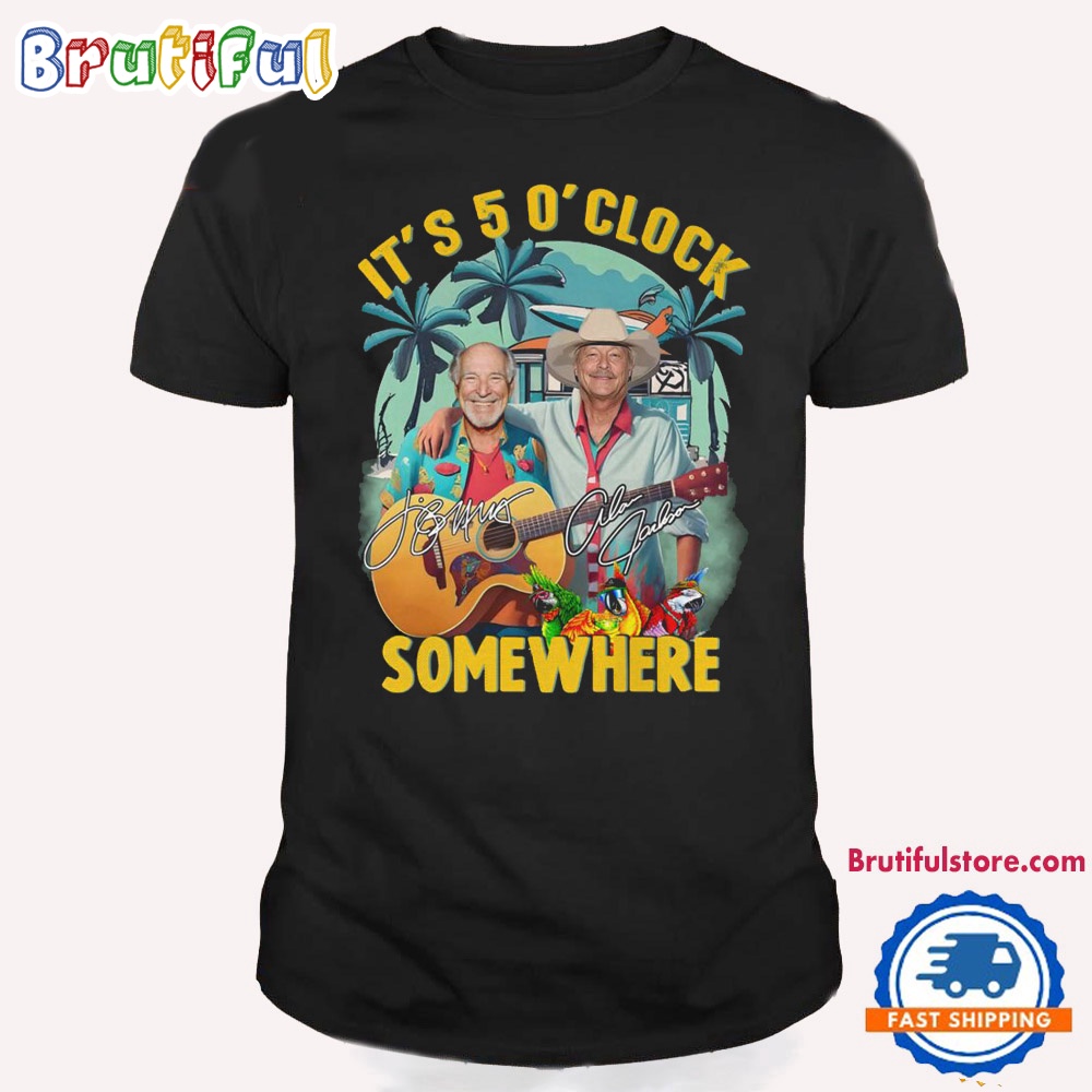 Jimmy Buffett Its 5 Oclock Somewhere Signature 2024 Vitage T Shirt