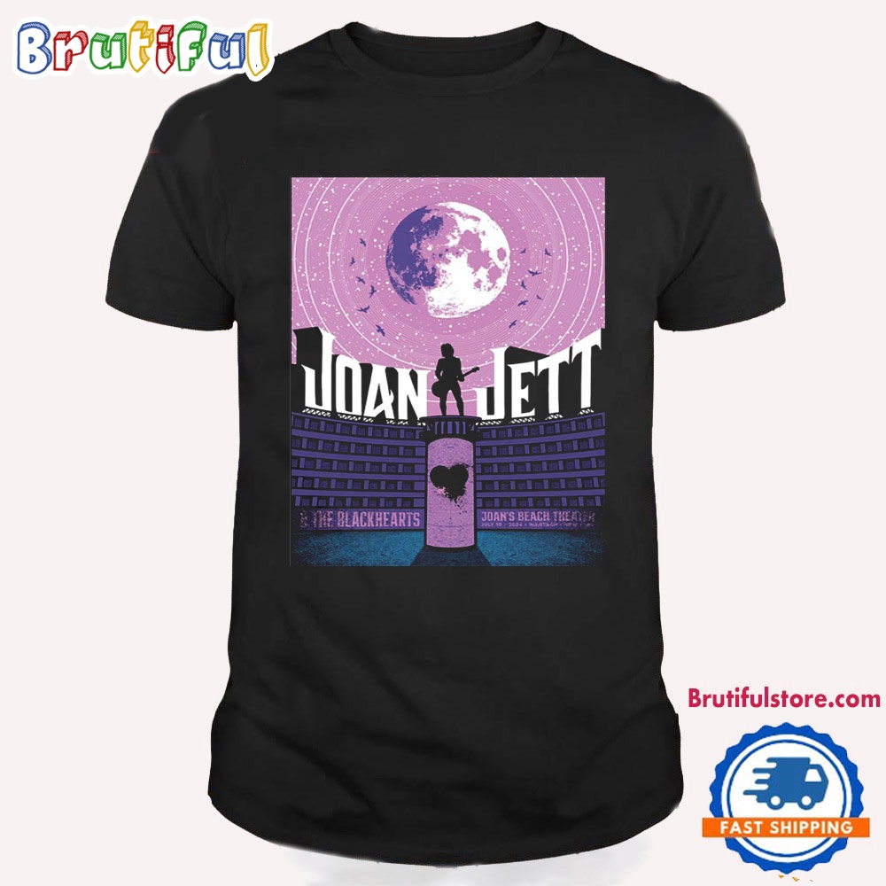 Joan Jett July 10 2024 Wantagh Northwell at Jones Beach Theater NY Tour T Shirt