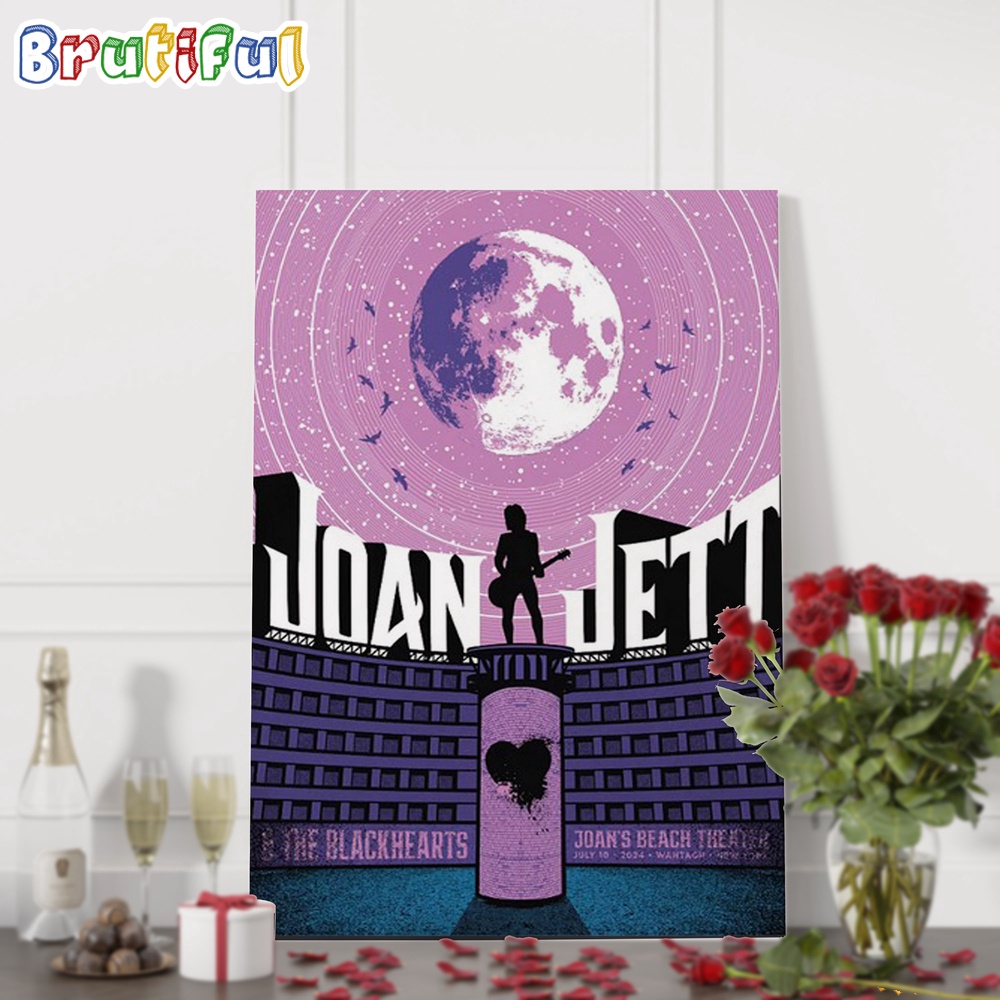 Joan Jett July 10 2024 Wantagh Northwell at Jones Beach Theater NY Tour Wall Art Poster Canvas