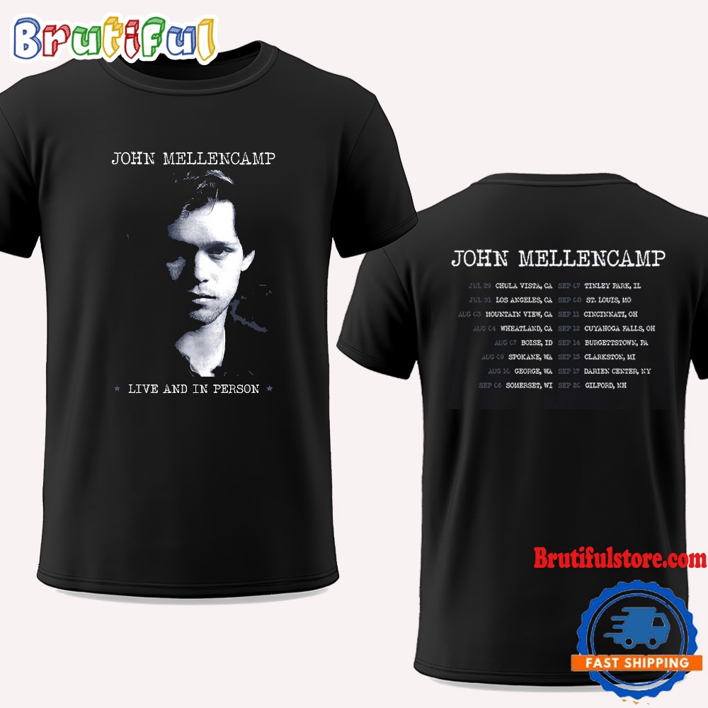 John Mellencamp Photo Outlaw 2024 Tour Live And In Person T Shirt