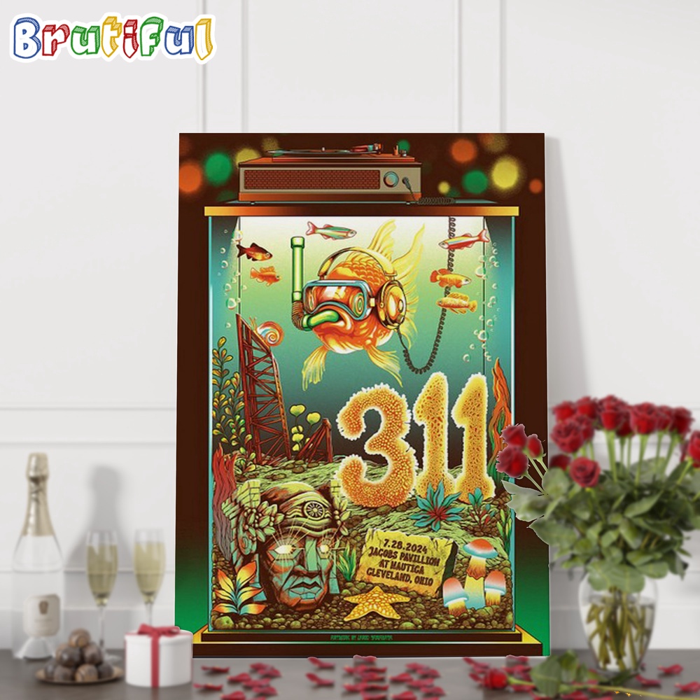 July 28 2024 311 The Band Jacobs Pavilion Nautica Cleveland OH Wall Art Poster Canvas
