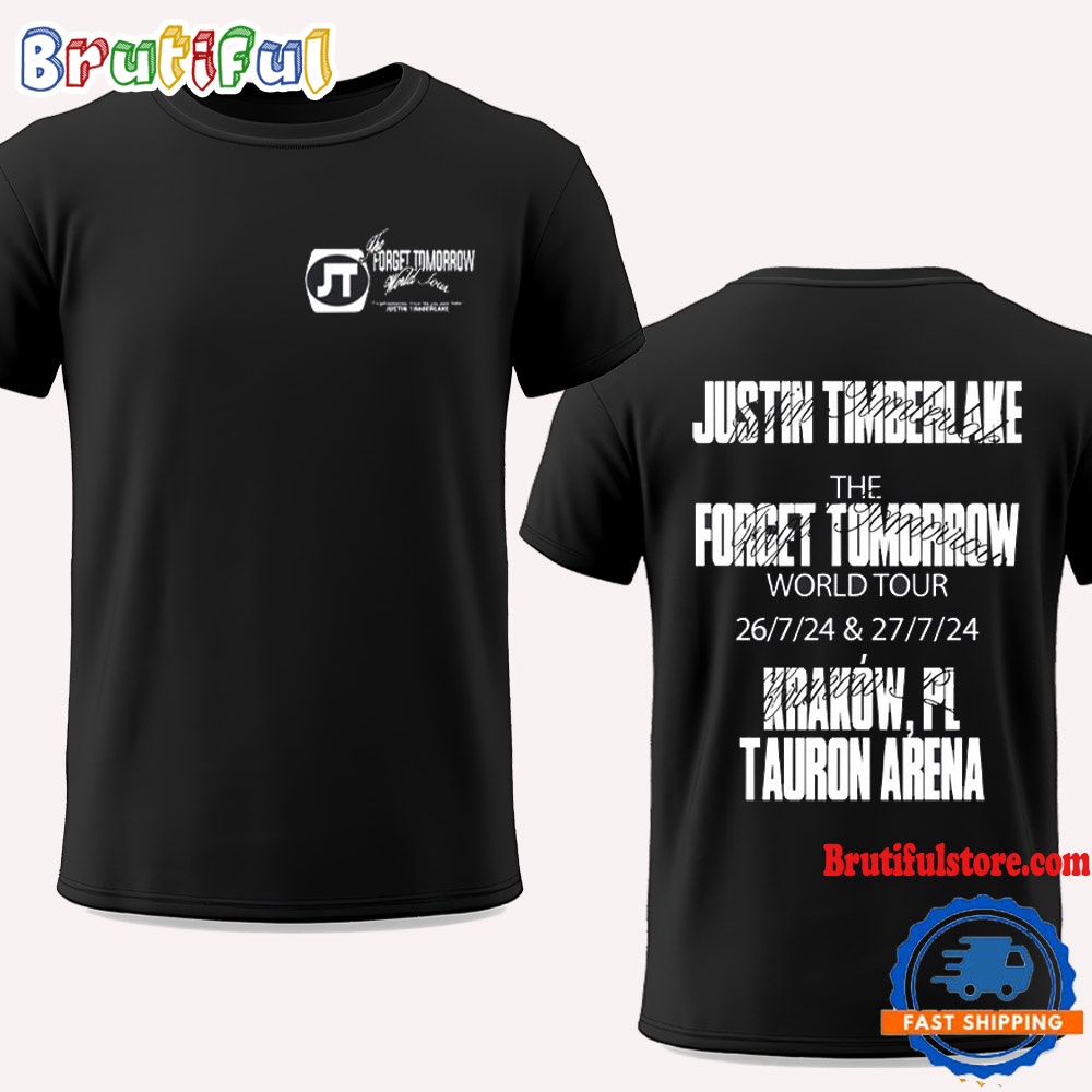 Justin Timberlake The Forget Tomorrow World Tour 2024 T Shirt
