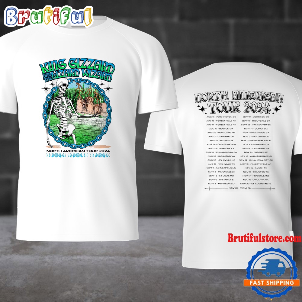 King Gizzard And The Lizard Wizard North American Tour 2024 Event T Shirt