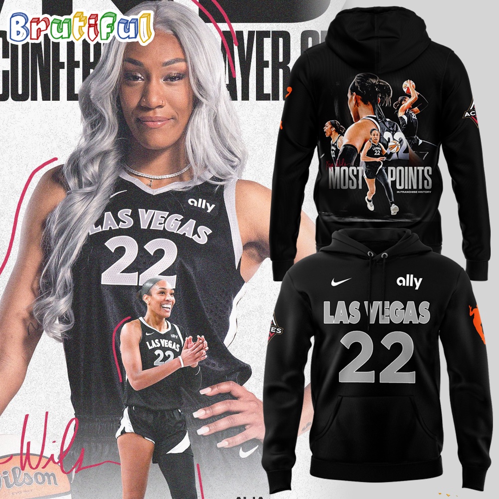 Las Vegas Aces Wilson 22 Basketball Hoodie