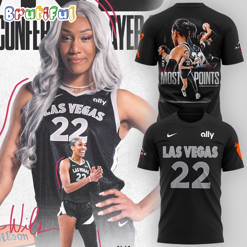 Las Vegas Aces Wilson 22 Basketball T Shirt