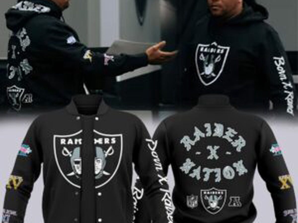 NFL RAIDERS ブルゾン Las Vegas Raiders NFL 2024 Born x Raised Baseball Jacket