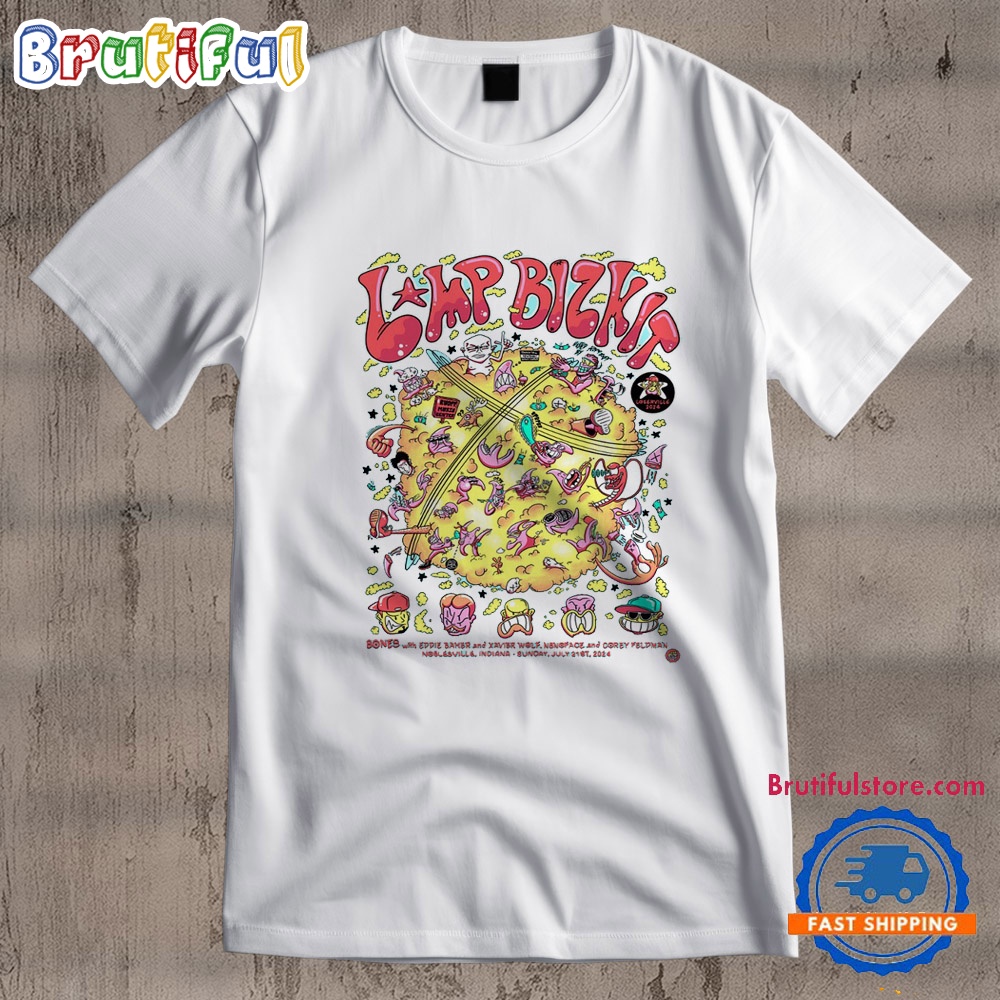 Limp Bizkit July 21 2024 Ruoff Music Center Noblesville IN Tour T Shirt