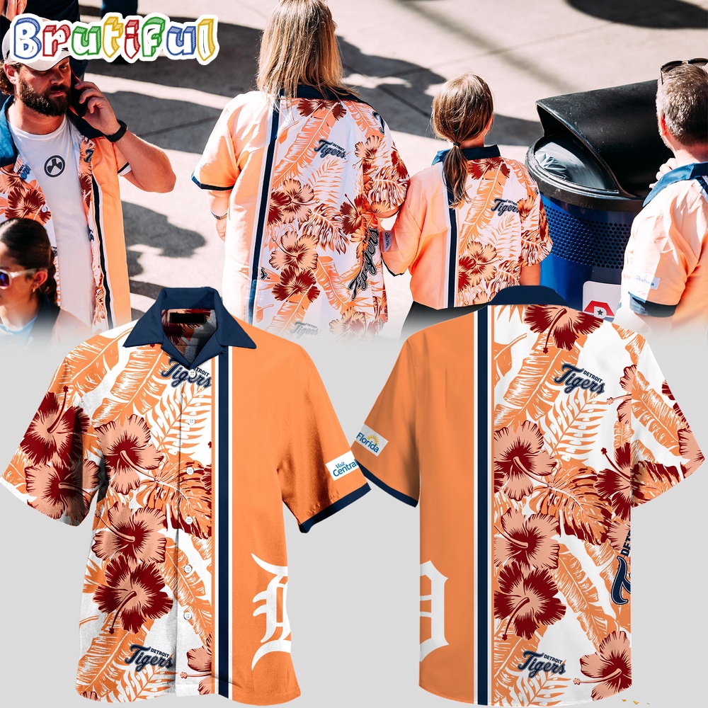 MLB Detroit Tigers Summer Tropical Hawaiian Shirt