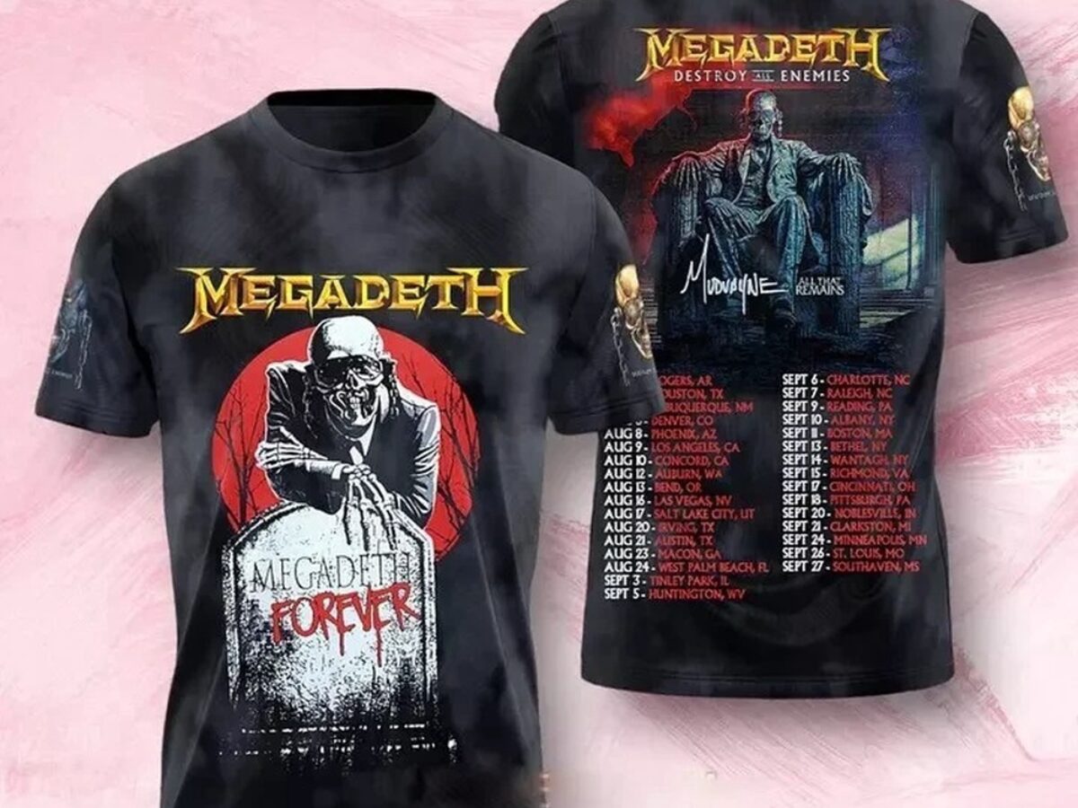 Megadeth Announces Destroy All Enemies Tour 2024 Schedule T Shirt