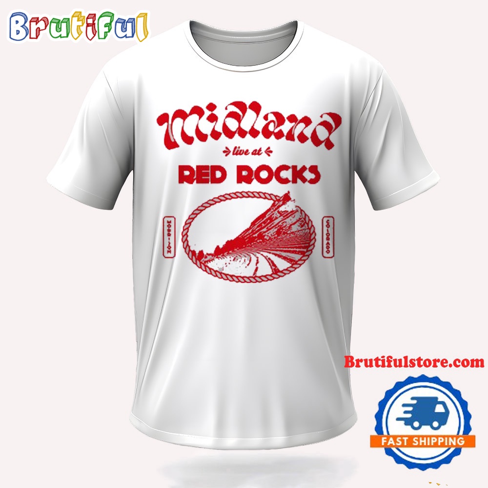 Midland Red Rocks Vintage T Shirt