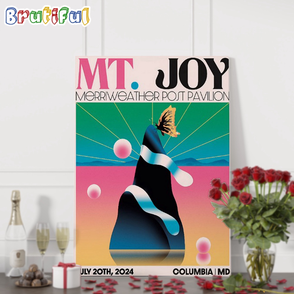 Mt Joy Band July 20 2024 Merriweather Post Pavilion in Columbia MD Tour Wall Art Poster Canvas