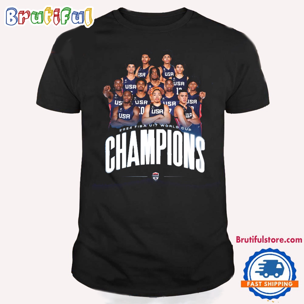 NBA Mens Basketball 2024 Fiba U17 World Cup Champions T Shirt