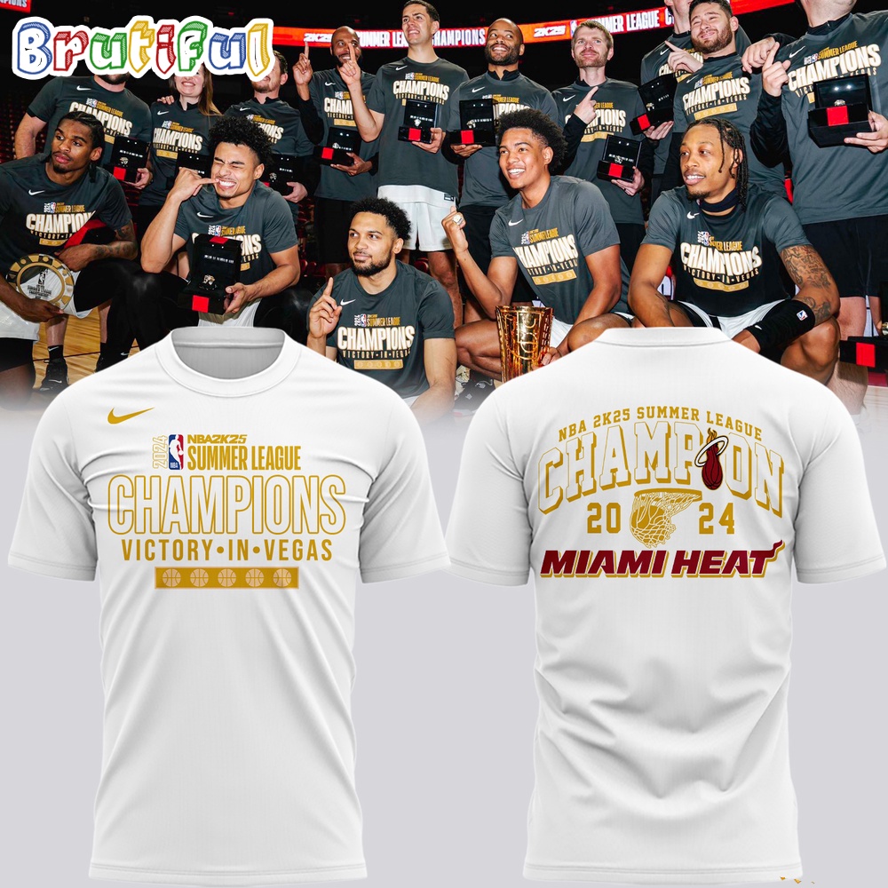 NBA Miami Heat 2k25 Summer League Champions 3D Shirt