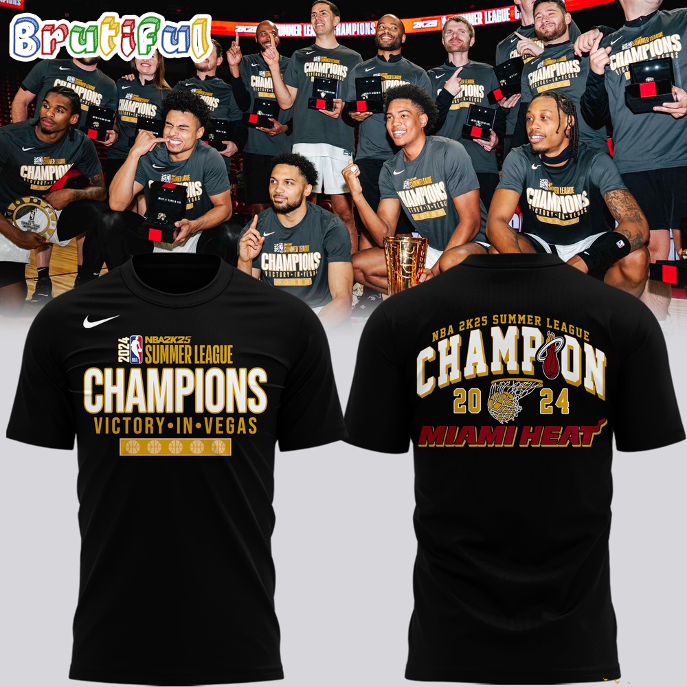 NBA Miami Heat Basketball 2k25 Summer League Champions T Shirt