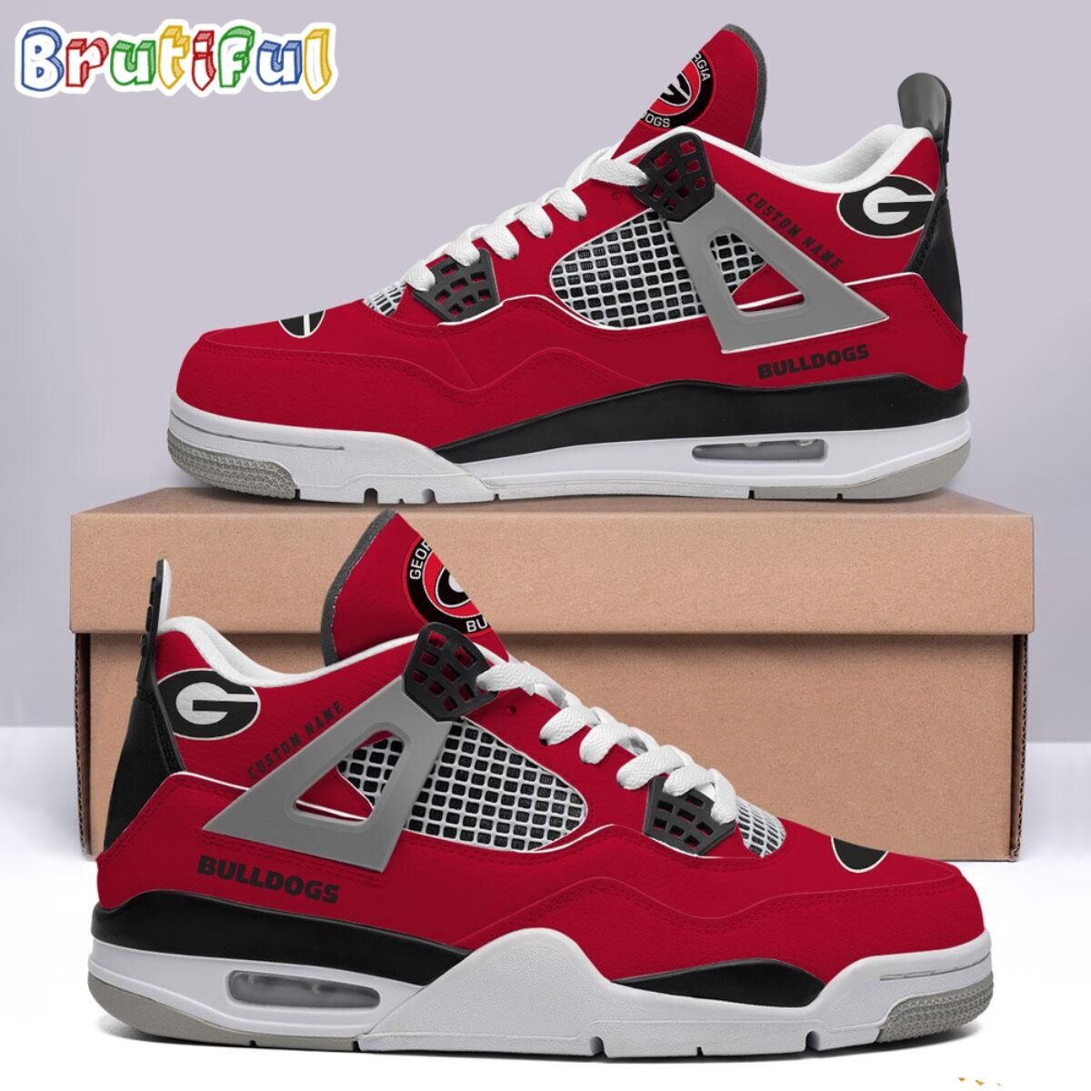 NCAA Georgia Bulldogs Sport Team Air Jordan 4 Shoes, Personalized