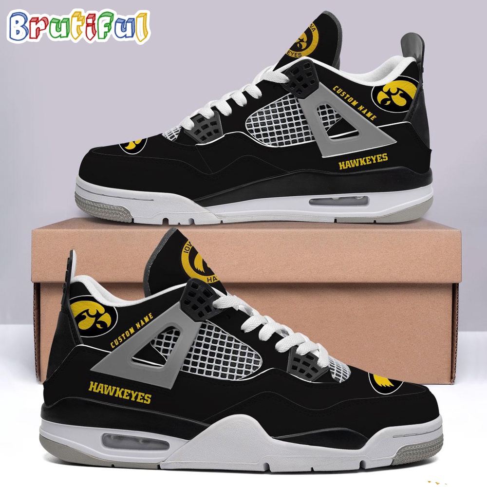 NCAA Iowa Hawkeyes Sport Team Air Jordan 4 Shoes Personalized AJ4 Sneaker 1