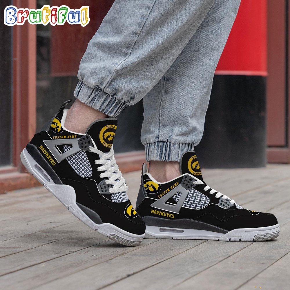 NCAA Iowa Hawkeyes Sport Team Air Jordan 4 Shoes Personalized AJ4 Sneaker 2