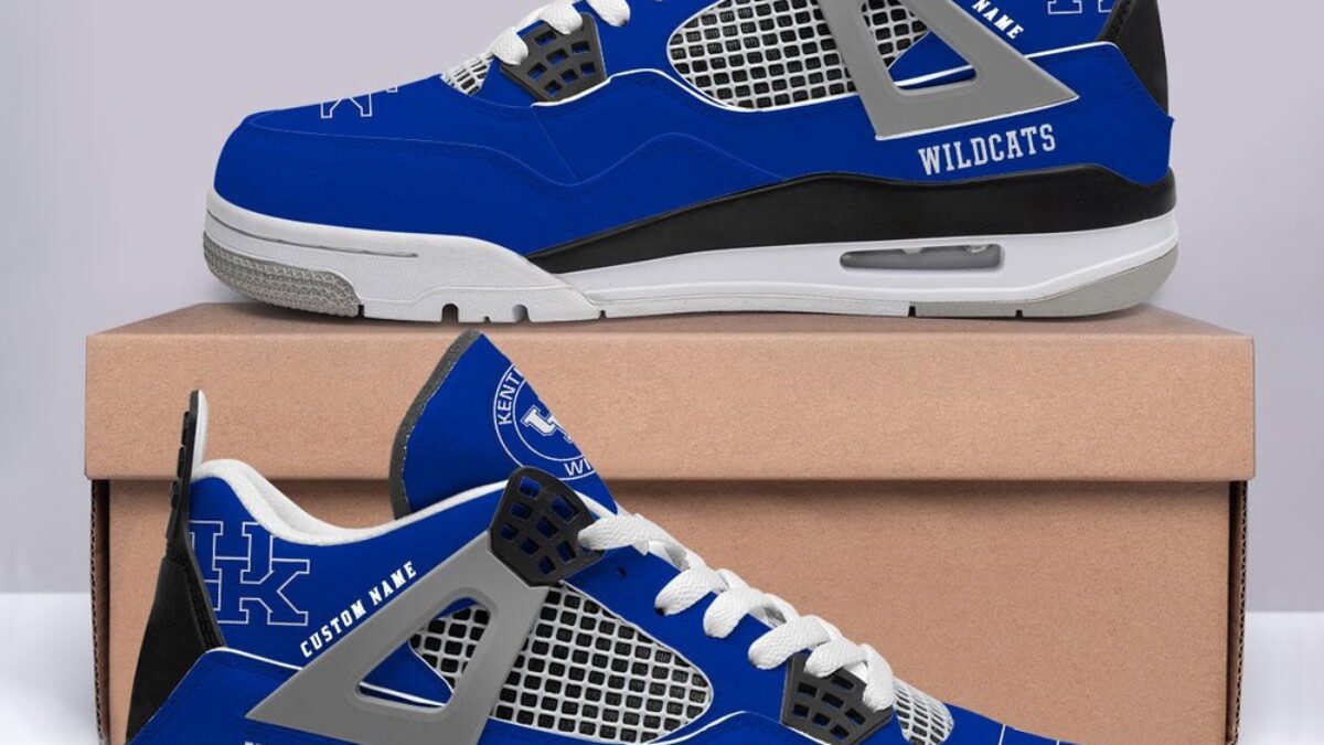 NCAA Kentucky Wildcats Sport Team Air Jordan 4 Shoes  display picture 2