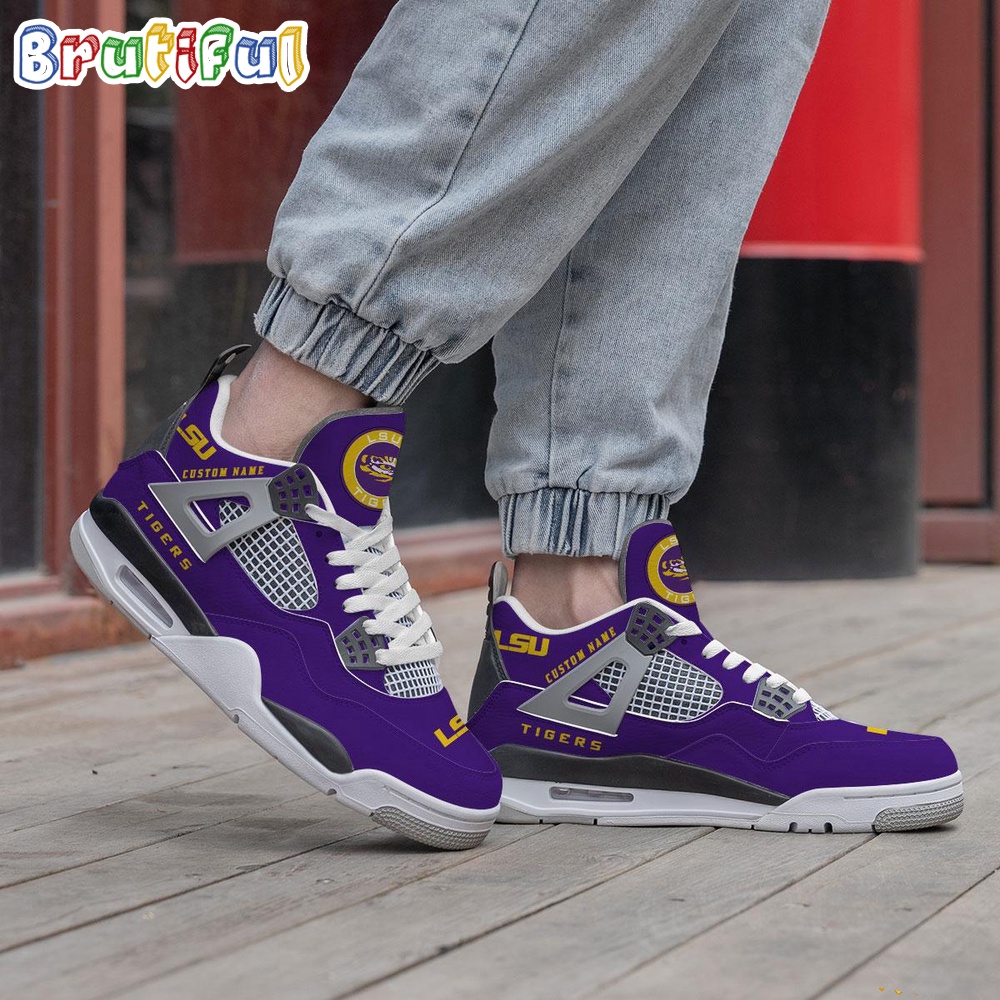 NCAA LSU Tigers Sport Team Air Jordan 4 Shoes Personalized AJ4 Sneaker 2
