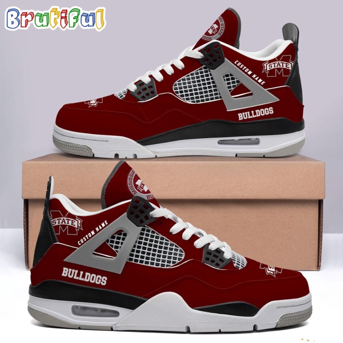 NCAA Mississippi State Bulldogs Sport Team Air Jordan 4 Shoes