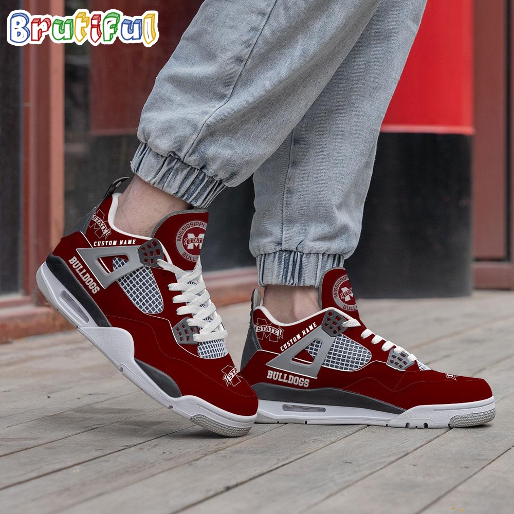 NCAA Mississippi State Bulldogs Sport Team Air Jordan 4 Shoes Personalized AJ4 Sneaker 2