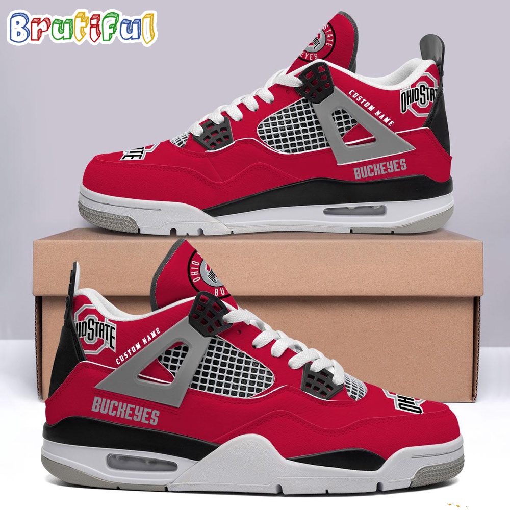 NCAA Ohio State Buckeyes Sport Team Air Jordan 4 Shoes Personalized AJ4 Sneaker 1