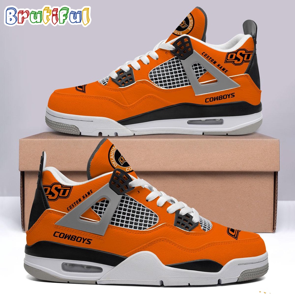 NCAA Oklahoma State Cowboys Sport Team Air Jordan 4 Shoes Personalized AJ4 Sneaker 1