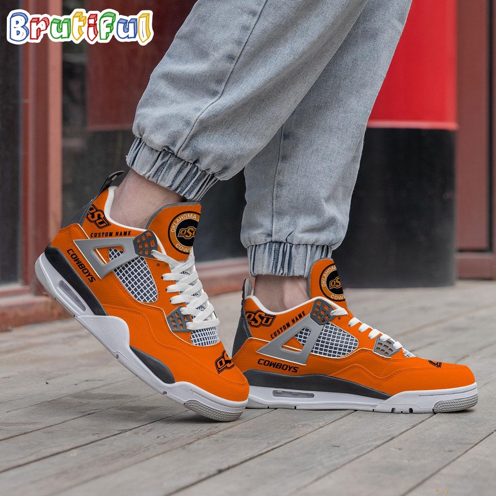 NCAA Oklahoma State Cowboys Sport Team Air Jordan 4 Shoes Personalized AJ4 Sneaker 2