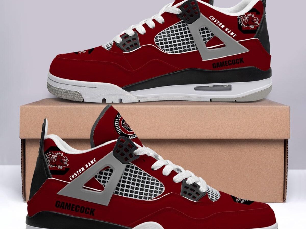 Gamecocks Red Printed Canvas Sneakers South Carolina Gamecocks NCAA Shoes for sale | eBay main image 4