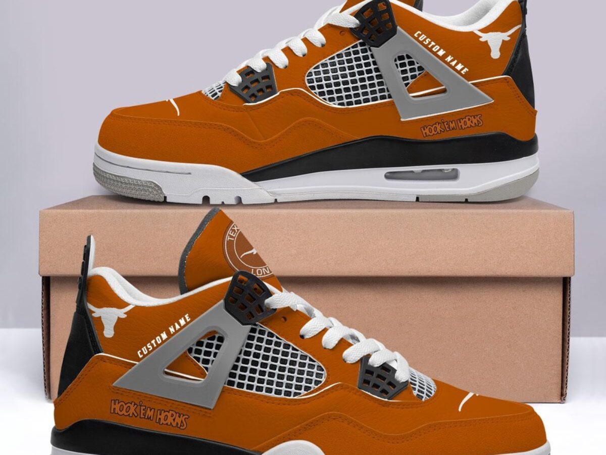 NCAA Texas Longhorns Sport Team Air Jordan 4 Shoes, Personalized