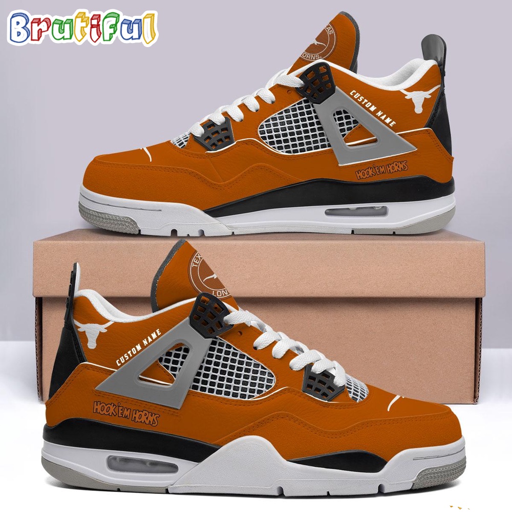 NCAA Texas Longhorns Sport Team Air Jordan 4 Shoes Personalized AJ4 Sneaker 1
