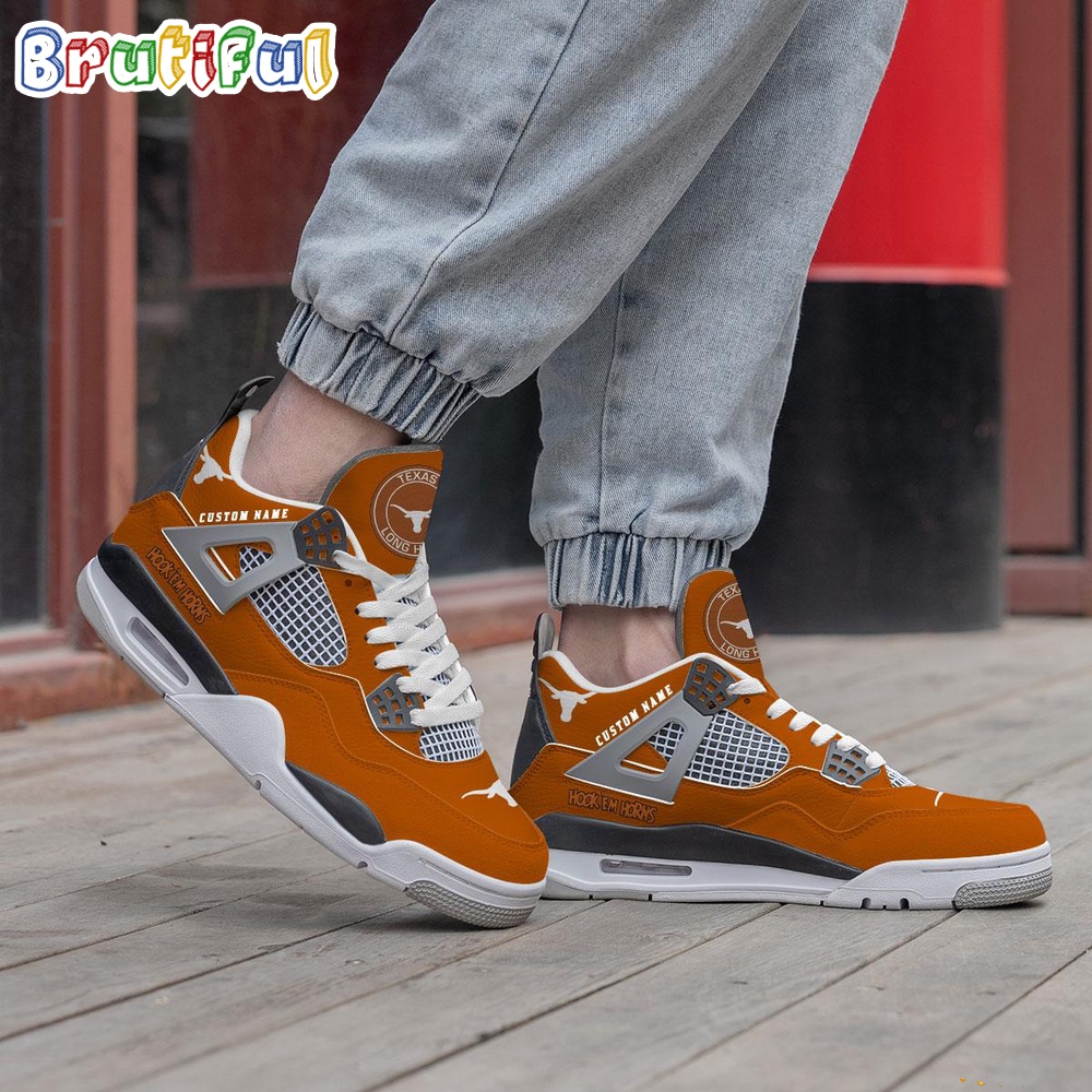 NCAA Texas Longhorns Sport Team Air Jordan 4 Shoes Personalized AJ4 Sneaker 2