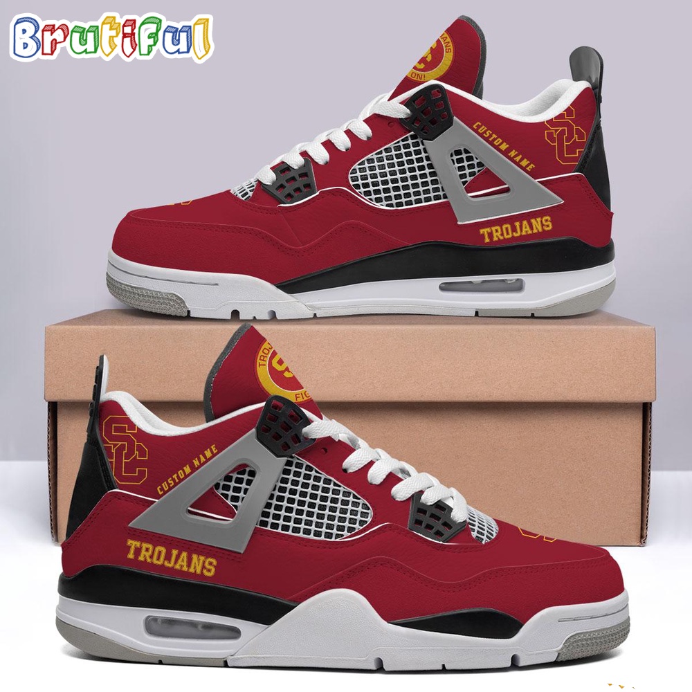 NCAA USC Trojans Sport Team Air Jordan 4 Shoes Personalized AJ4 Sneaker 1