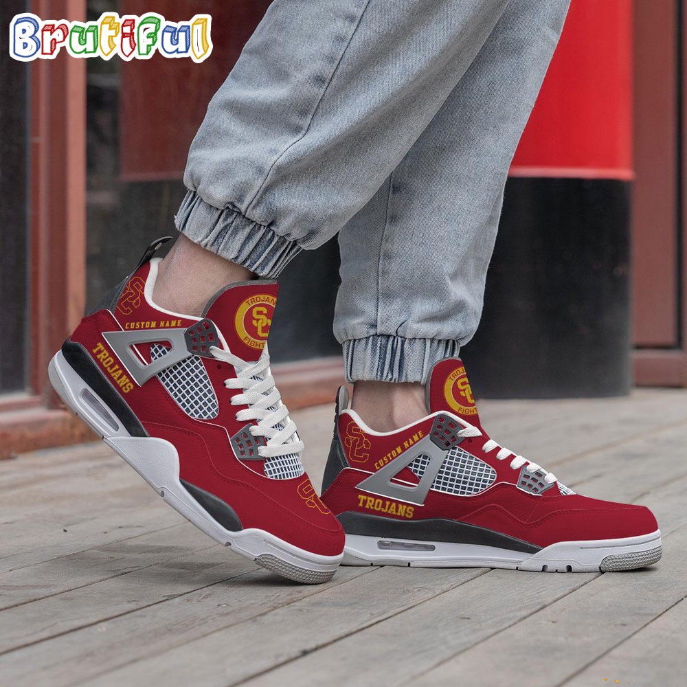 NCAA USC Trojans Sport Team Air Jordan 4 Shoes Personalized AJ4 Sneaker 2