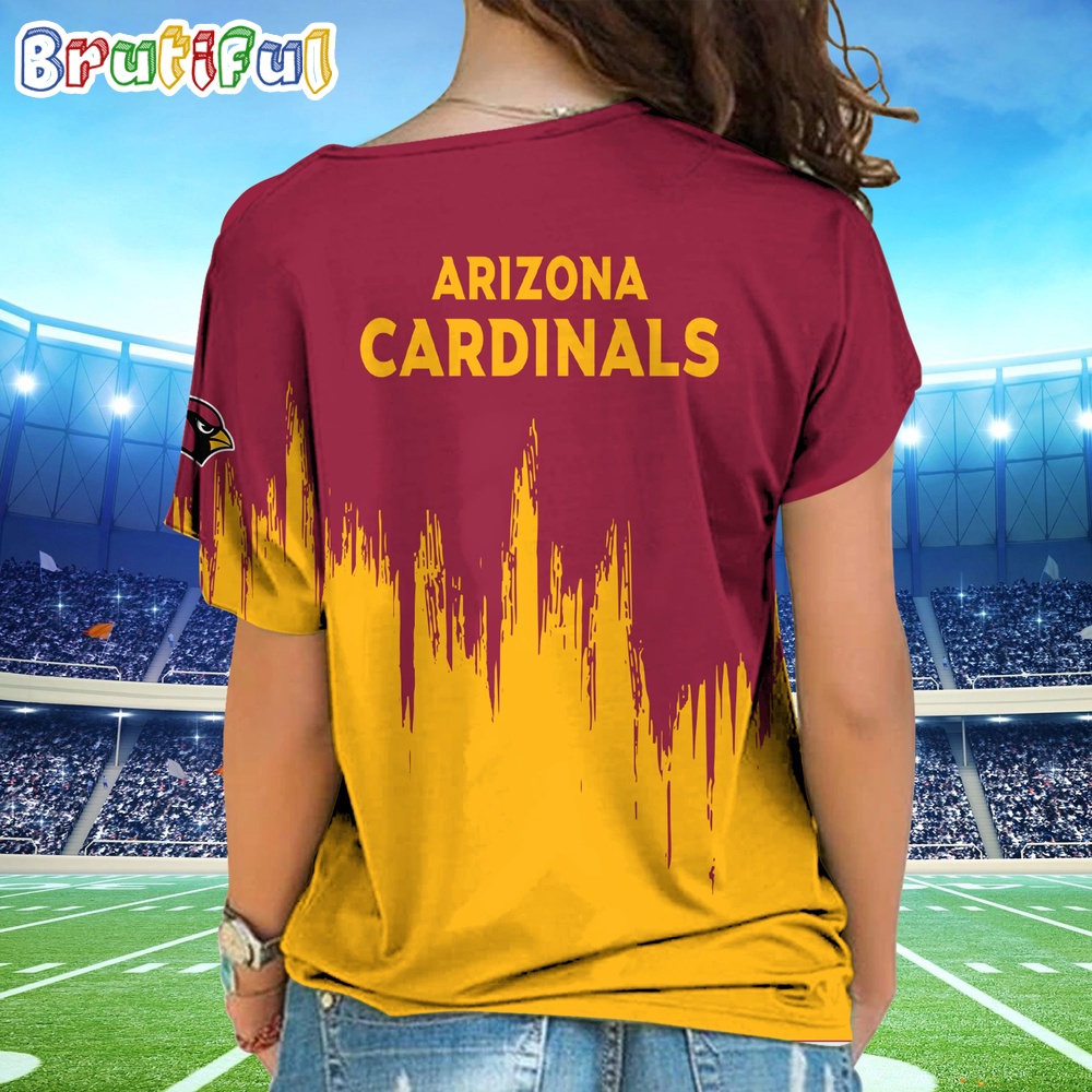 NFL Arizona Cardinals Football Team Logo Design One Shoulder Shirt 2