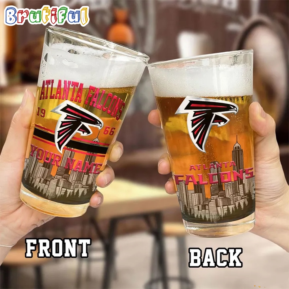 NFL Atlanta Falcons Beer Glass Cup 16oz Custom Football Glass Cup 2