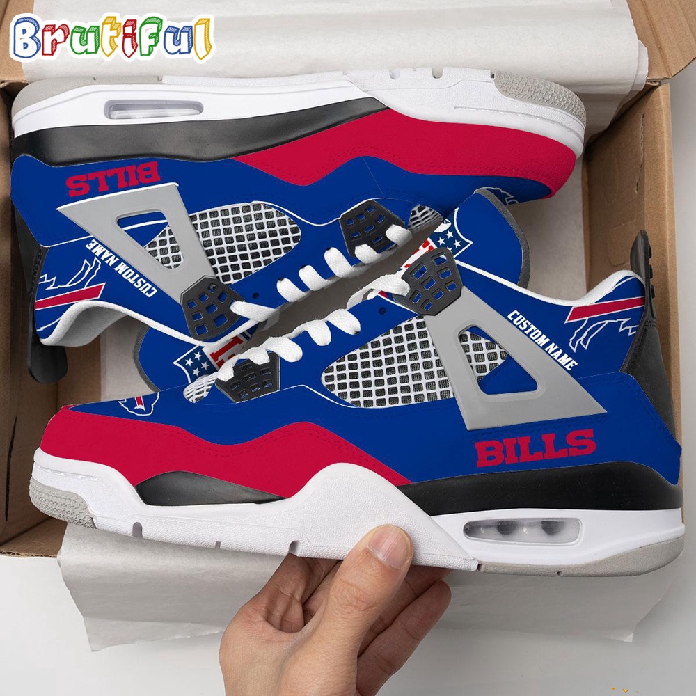 NFL Buffalo Bills Football Team Air Jordan 4 Shoes Personalized AJ4 Sneaker 1