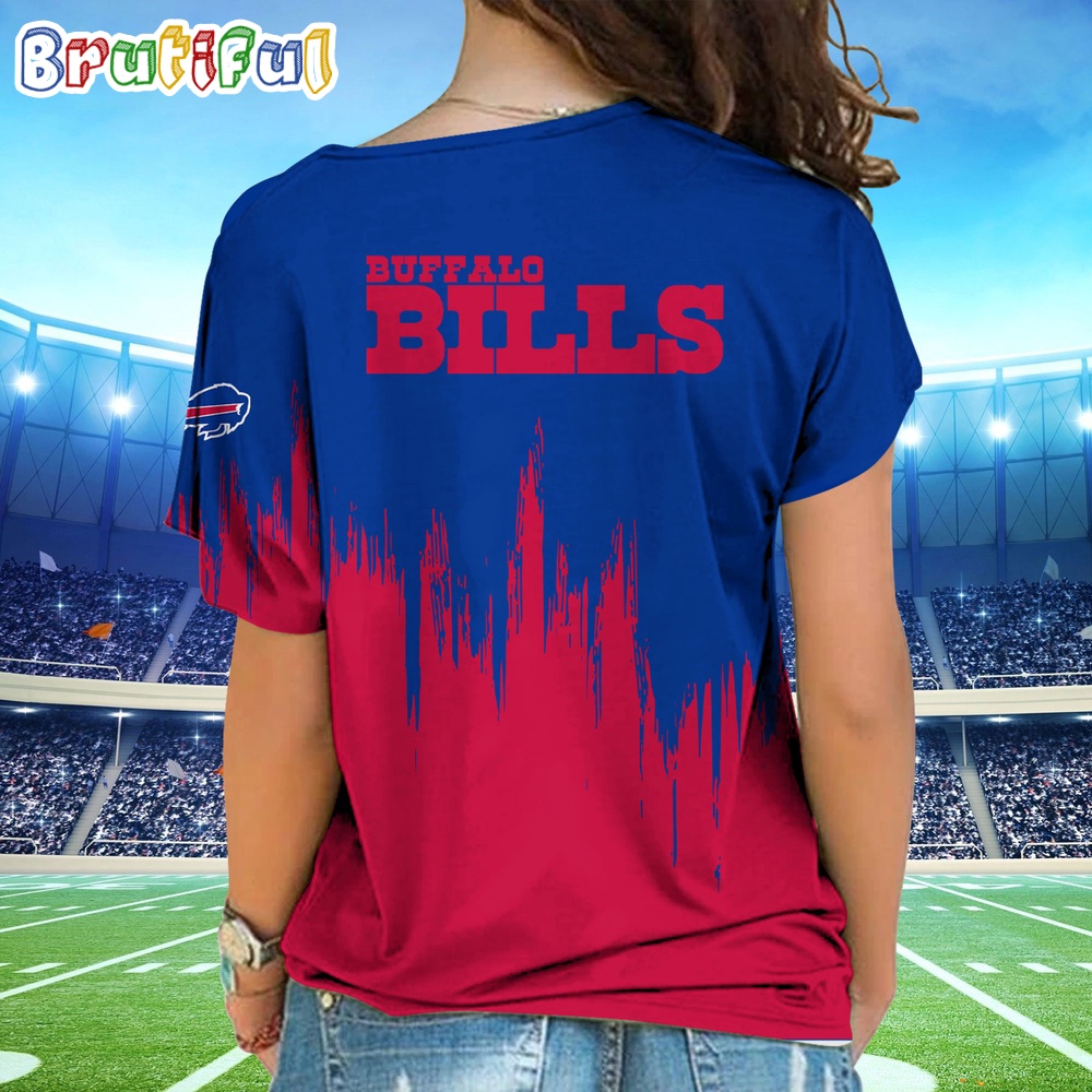 NFL Buffalo Bills Football Team Logo Design One Shoulder Shirt 2