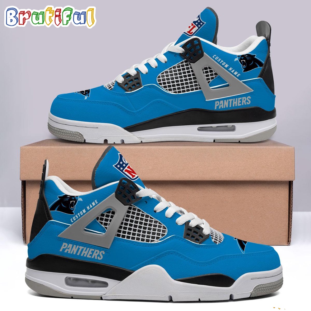 NFL Carolina Panthers Football Team Air Jordan 4 Shoes Sneaker 1