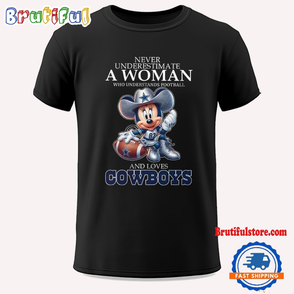 NFL Dallas Cowboys Mickey Mouse Football Player T Shirt