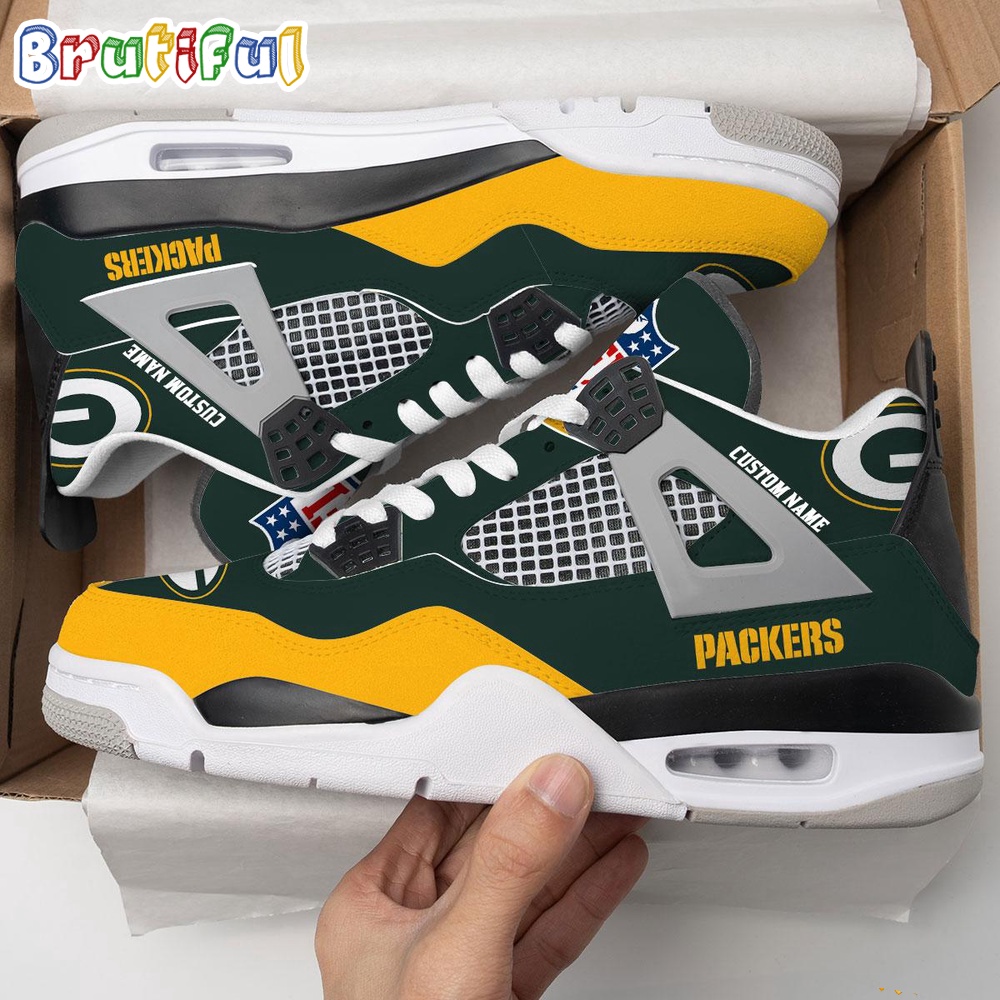 NFL Green Bay Packers Football Team Air Jordan 4 Shoes Personalized AJ4 Sneaker 1